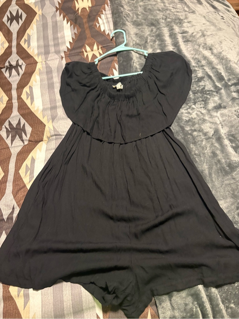 Mossimo Supply Co. Black Off-Shoulder Romper